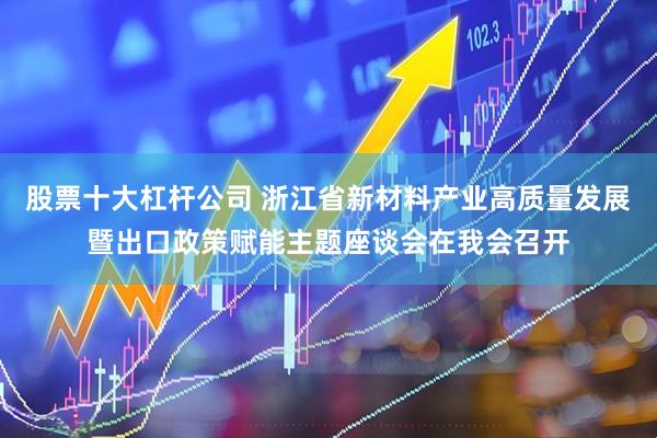 股票十大杠杆公司 浙江省新材料产业高质量发展暨出口政策赋能主题座谈会在我会召开