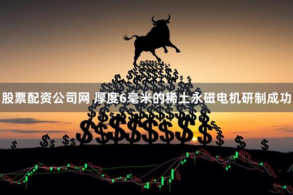 股票配资公司网 厚度6毫米的稀土永磁电机研制成功